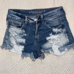 American Eagle Outfitters Ripped Blue Jean Shorts
